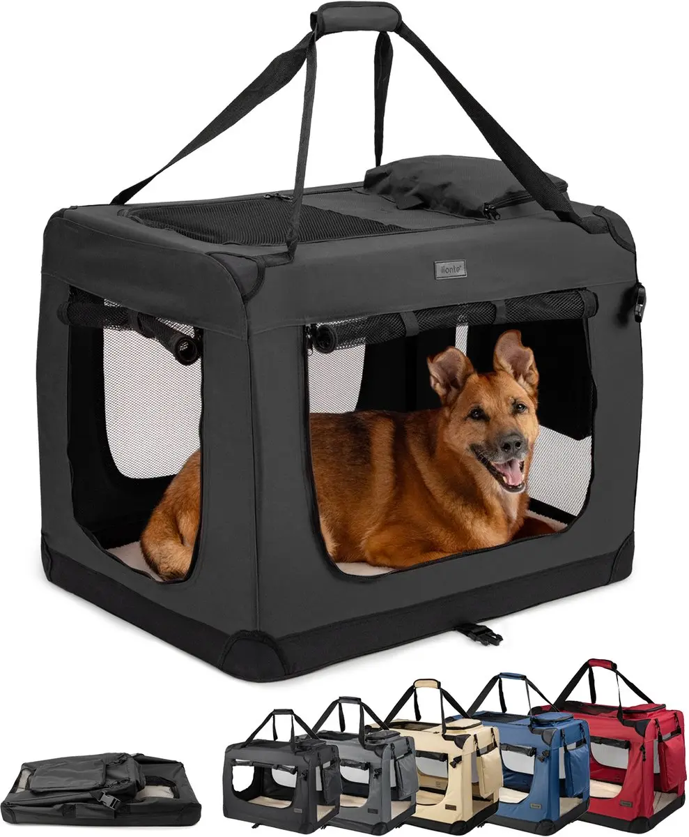 Lionto Opvouwbare Transportbox Honden 82x58x58cm