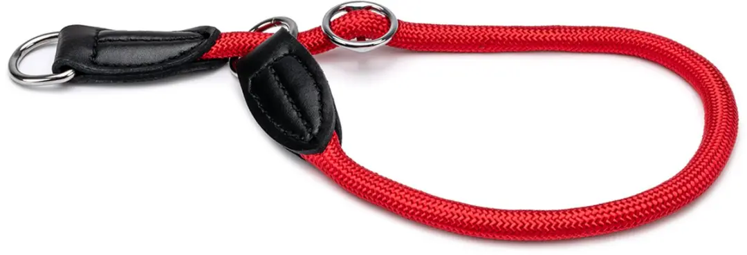 lionto Hondenhalsband, nylon slipband met stopring Ø 1 cm rood 45 cm