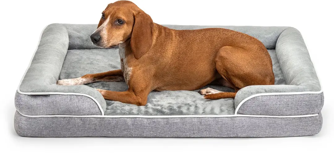 lionto orthopedisch hondenbed, memoryfoam, antislip & wasbare hoes 97x71x17 cm