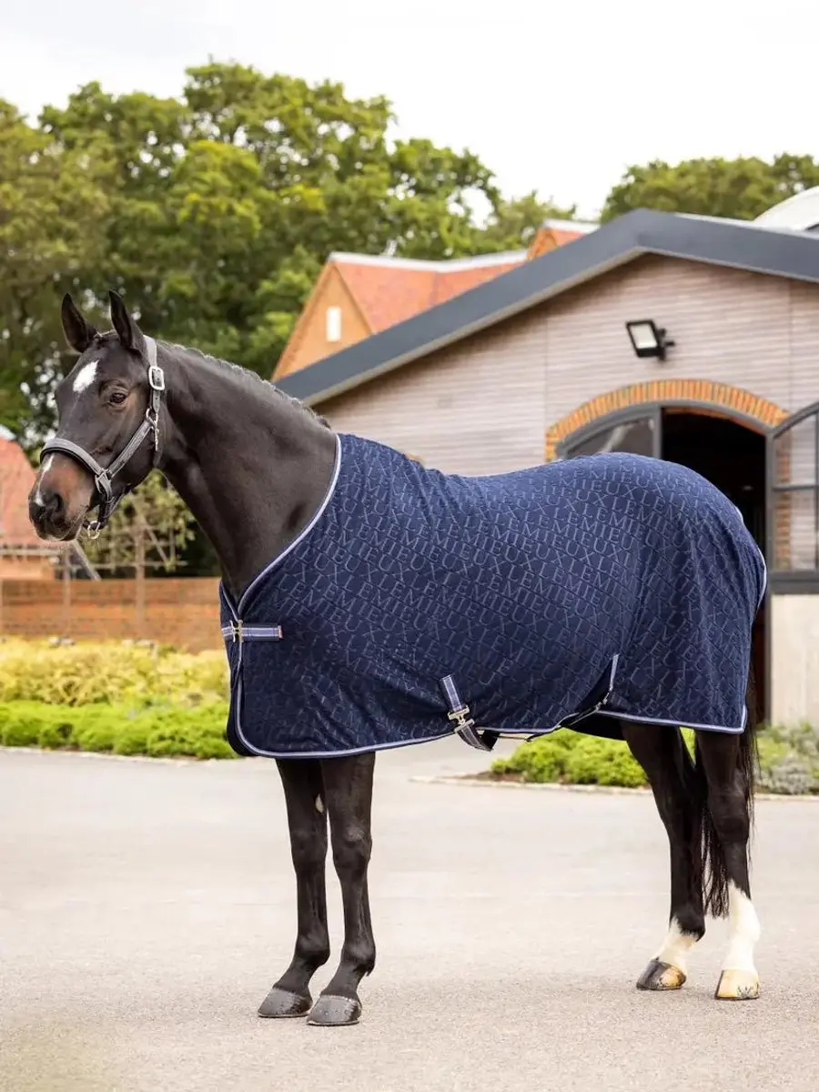 LeMieux Arika Monogram Fleece Paardendeken 195 Navy
