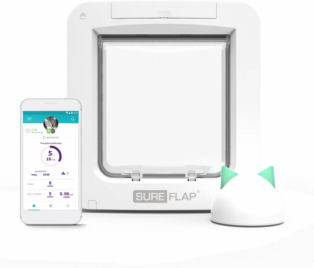 Sureflap Connect Microchip Huisdierluik - Wit - afbeelding 2 van 6