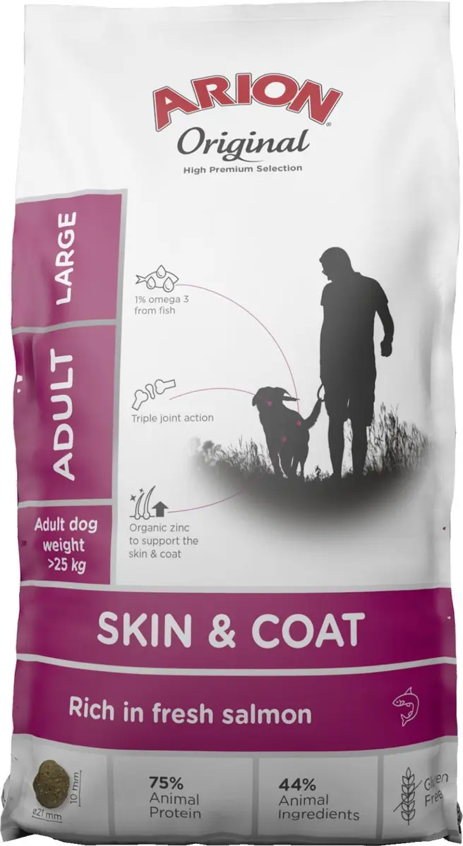 Arion Original Adult Large Skin & Coat Hondenvoer 12kg
