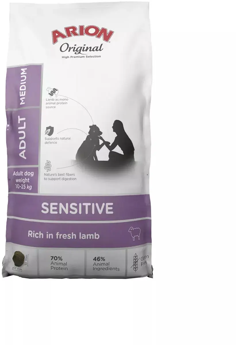 Arion Original Maintenance Adult Sensitive Medium Hondenvoer 12kg - afbeelding 2 van 2