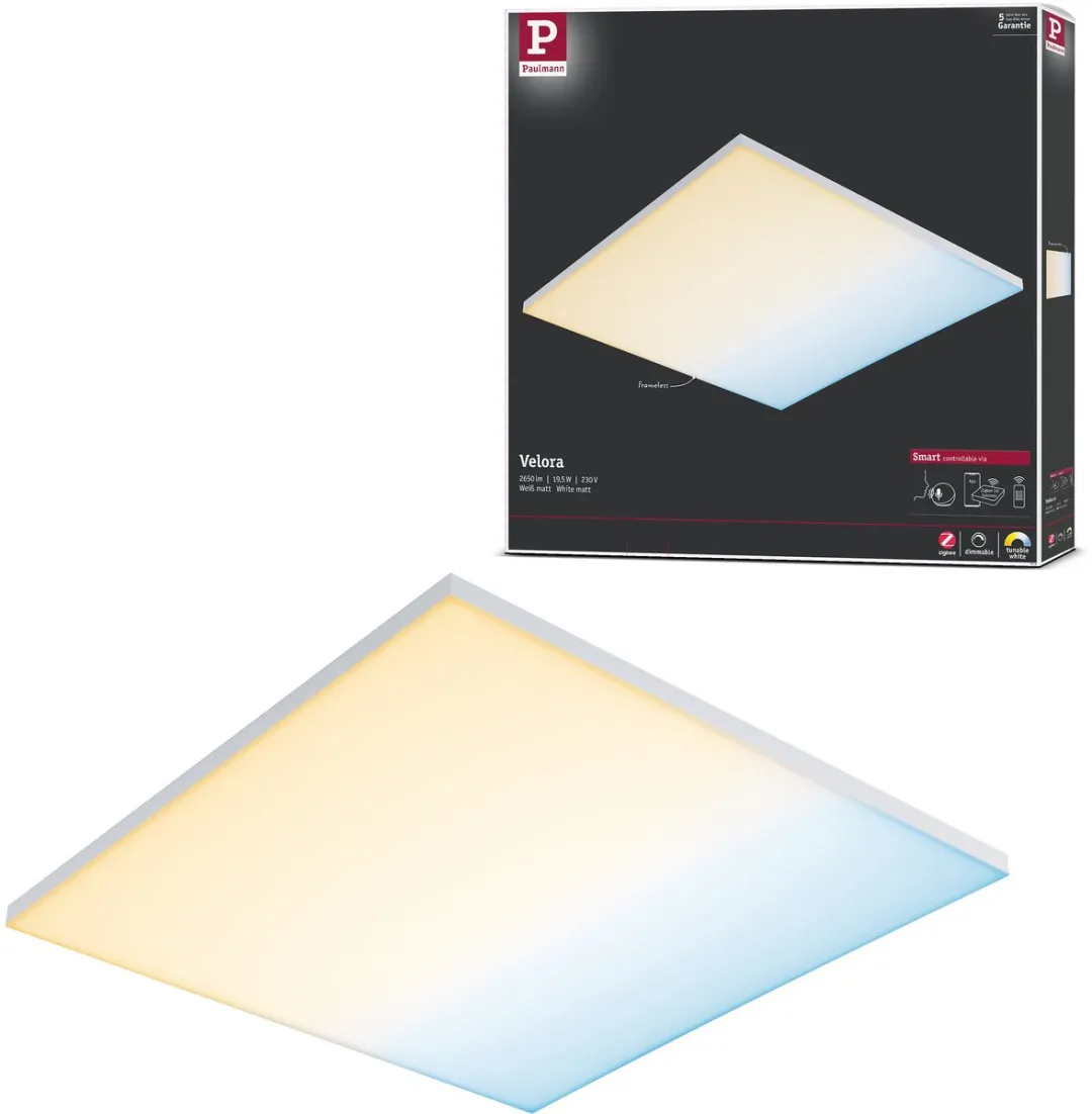 Paulmann Velora Zigbee 3.0 LED-paneel 595x595mm 19,5W 2200lm Tunable White