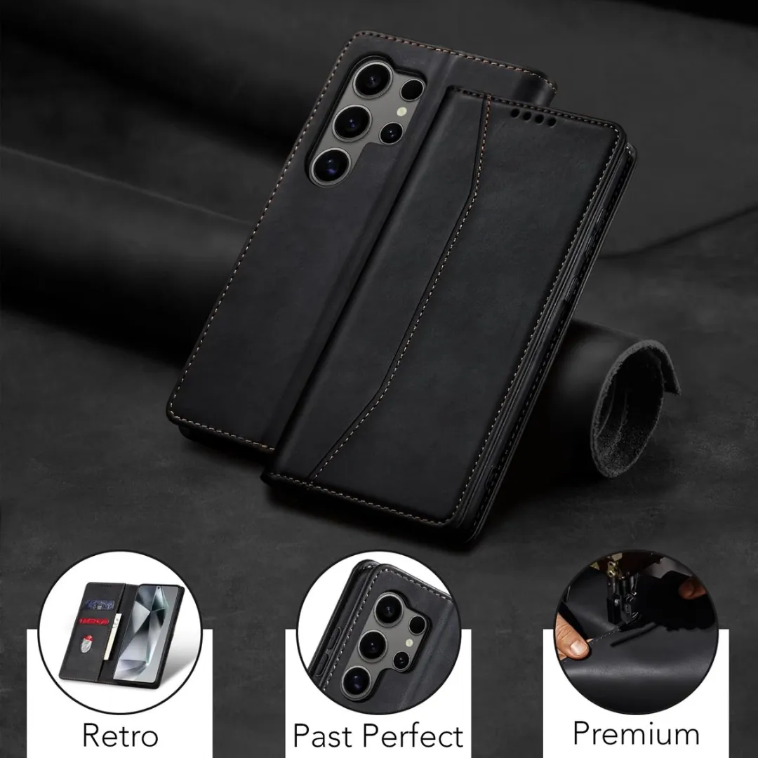 NUVEX Hoesje Samsung Galaxy S24 Ultra - Pasjeshouder 2 Stuks - Zwart
