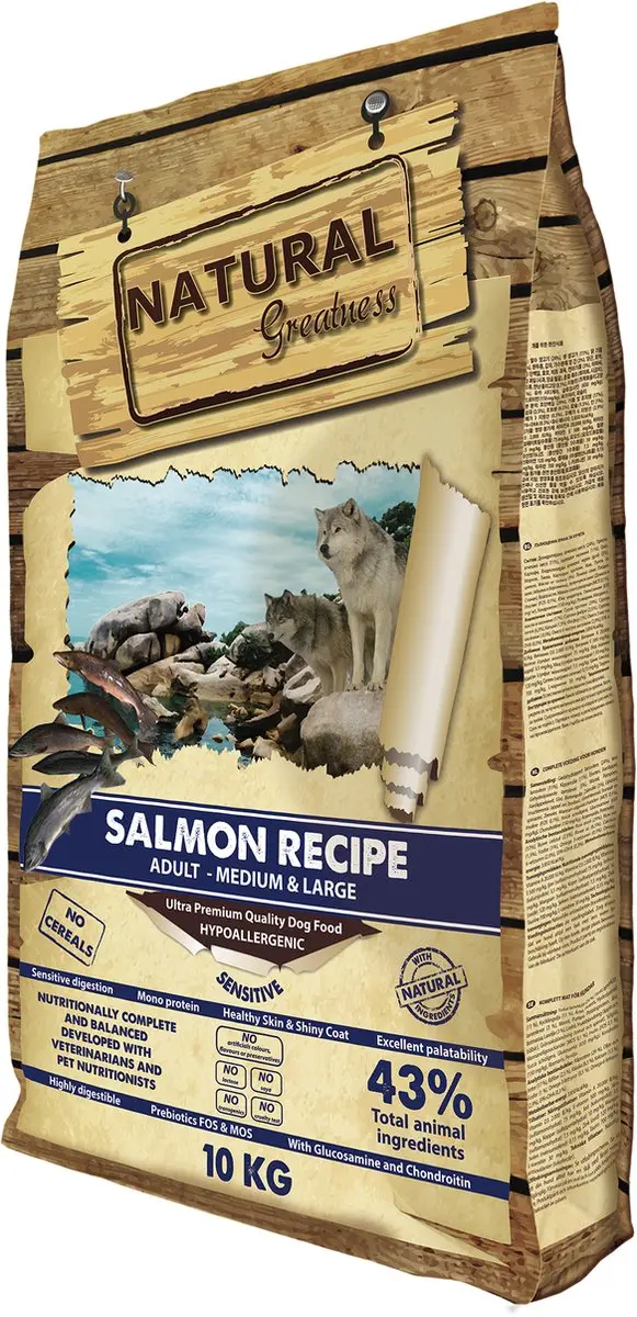 Natural Greatness Zalm Hondenvoer Droog 10kg