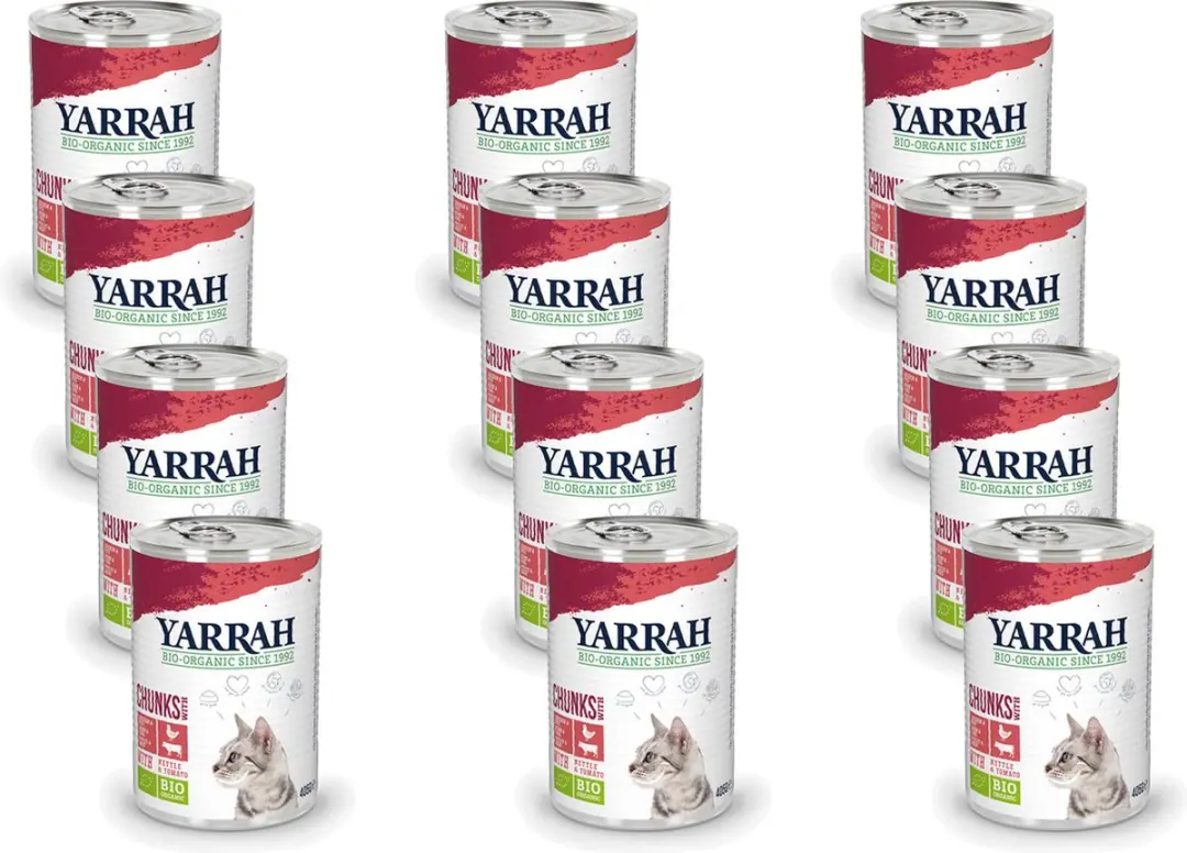 12x Yarrah Bio Kat Blik Brokjes In Saus