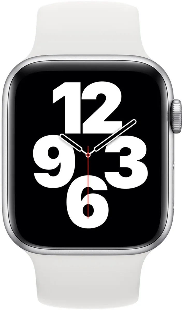 Apple Siliconen Solobandje voor Apple Watch - One Size - Wit