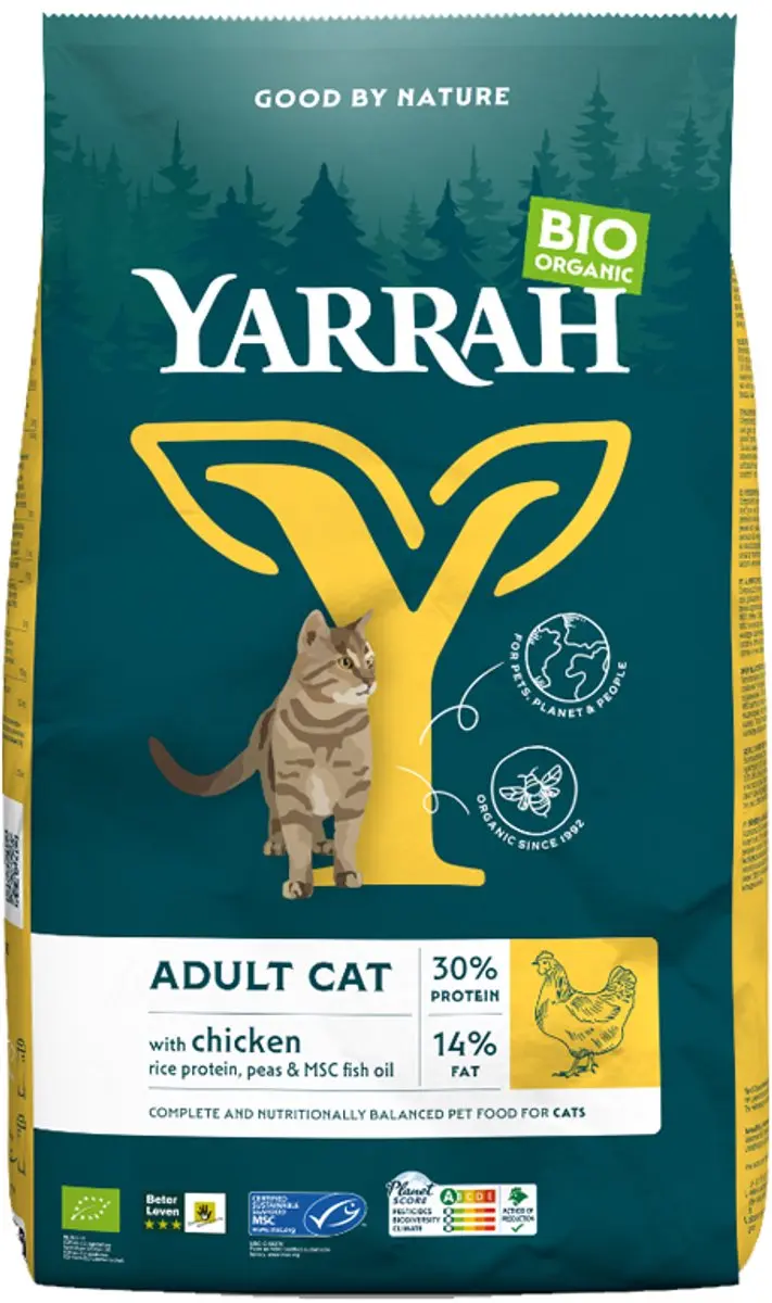 Yarrah Bio Droogvoer Kat Kip 800g - afbeelding 6 van 6
