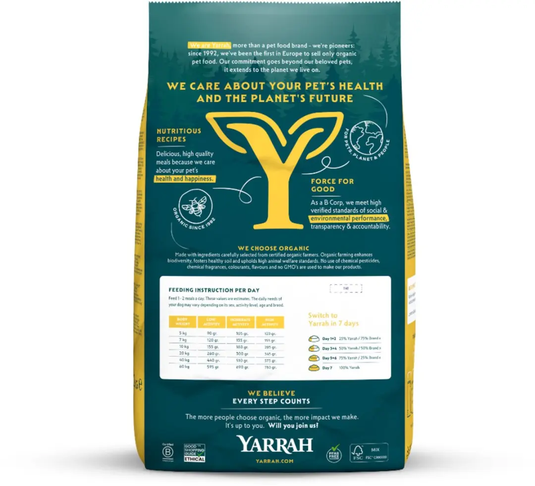 Yarrah Biologisch Hondenvoer Adult Kip - 10kg - afbeelding 2 van 6
