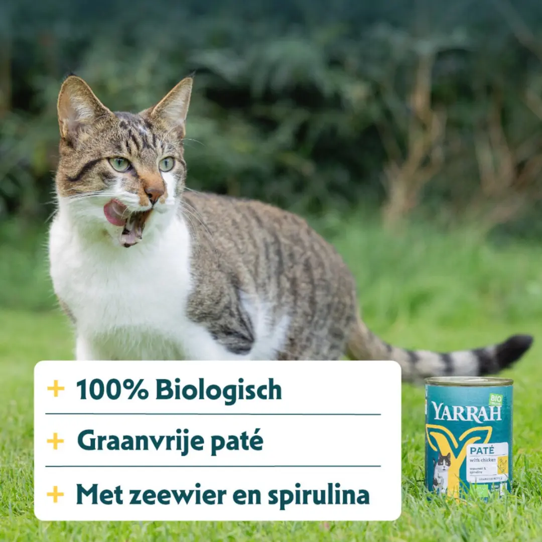 Yarrah Bio Kattenvoer Paté Kip 400g - 12x - afbeelding 3 van 6