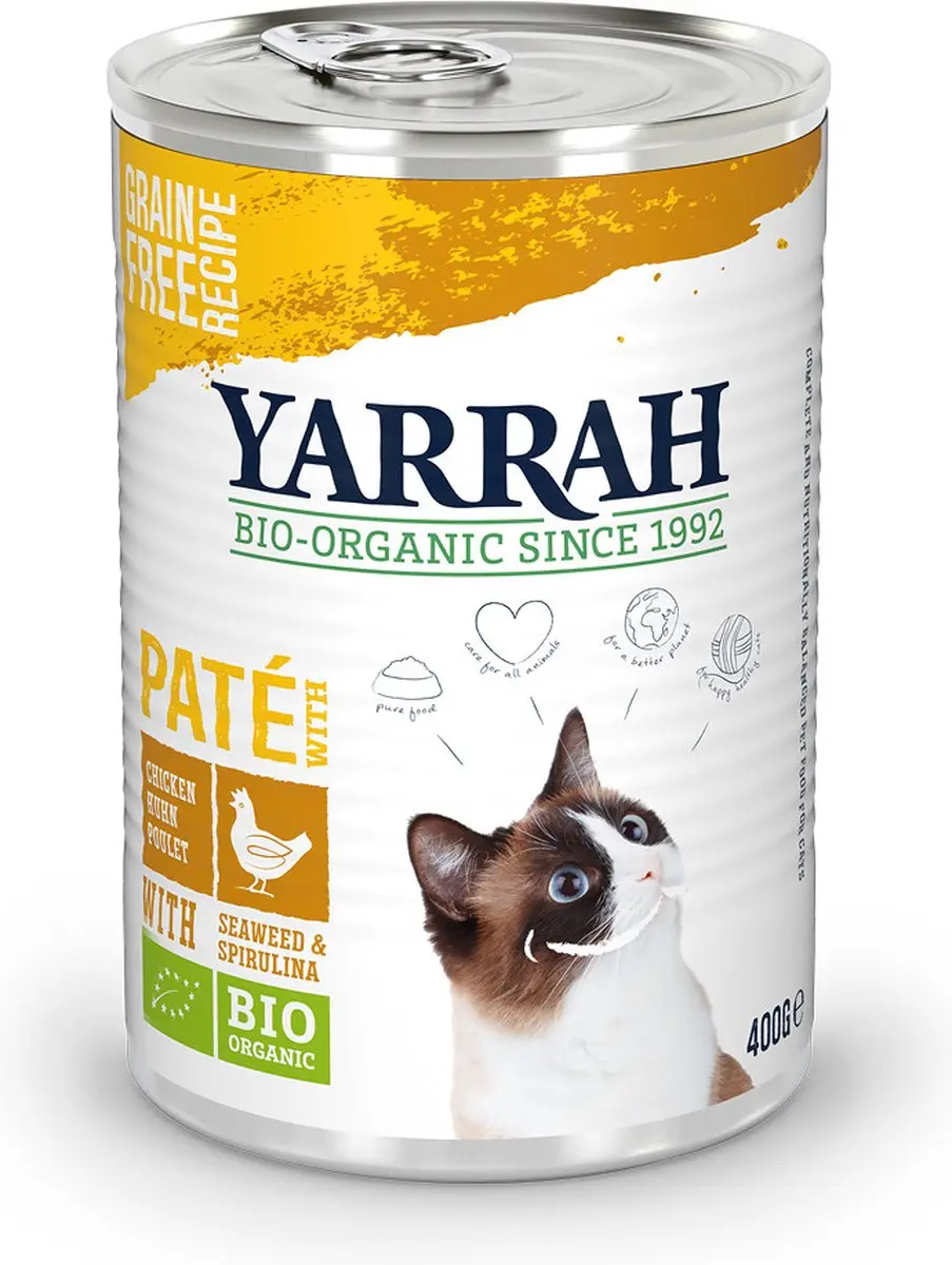 Yarrah Bio Kattenvoer Paté Kip 400g