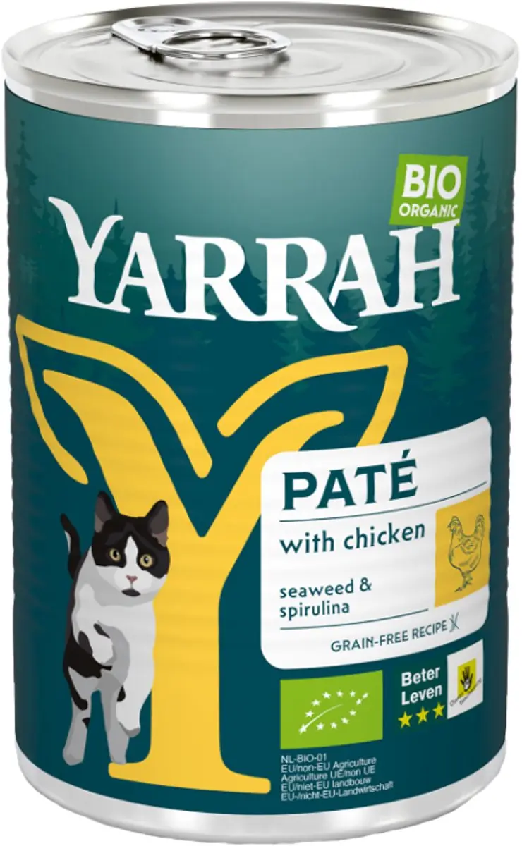 Yarrah Bio Kattenvoer Paté Kip 400g - 12x - afbeelding 5 van 6