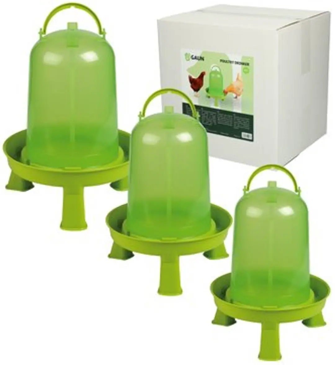 Gaun Pluimvee drinktoren 1,5L green lemon op pootjes