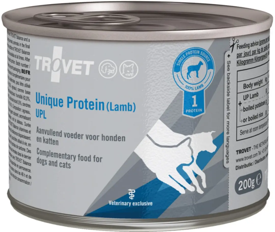 Trovet UPL Unique Protein Lamb 6 x 800 gram blikjes