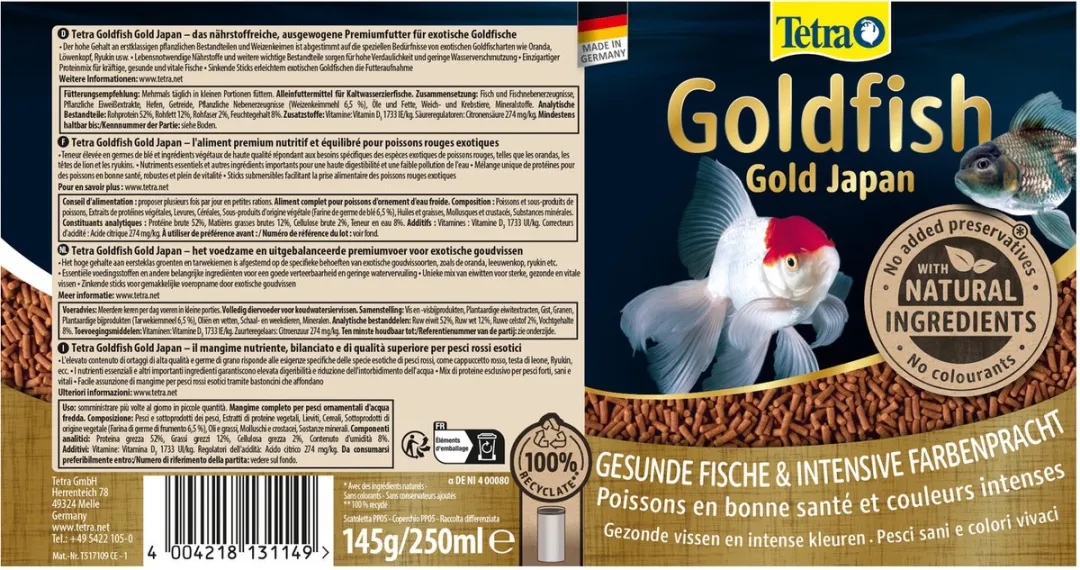 Tetra Animin Goudvisvoer Japan - 250 ml