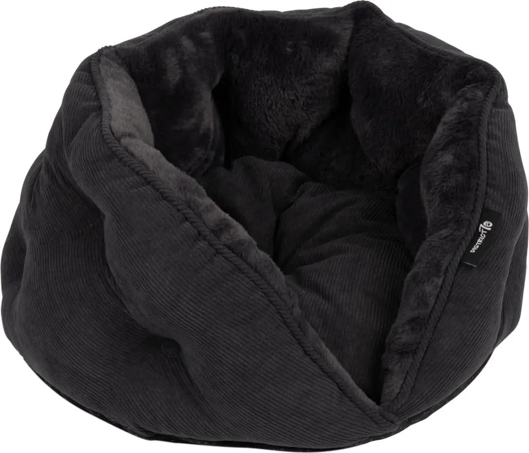 District 70 TUCK - Luxe Retro Kattenmand van Corduroy - Donkergrijs - 50x50x30 cm - afbeelding 2 van 5