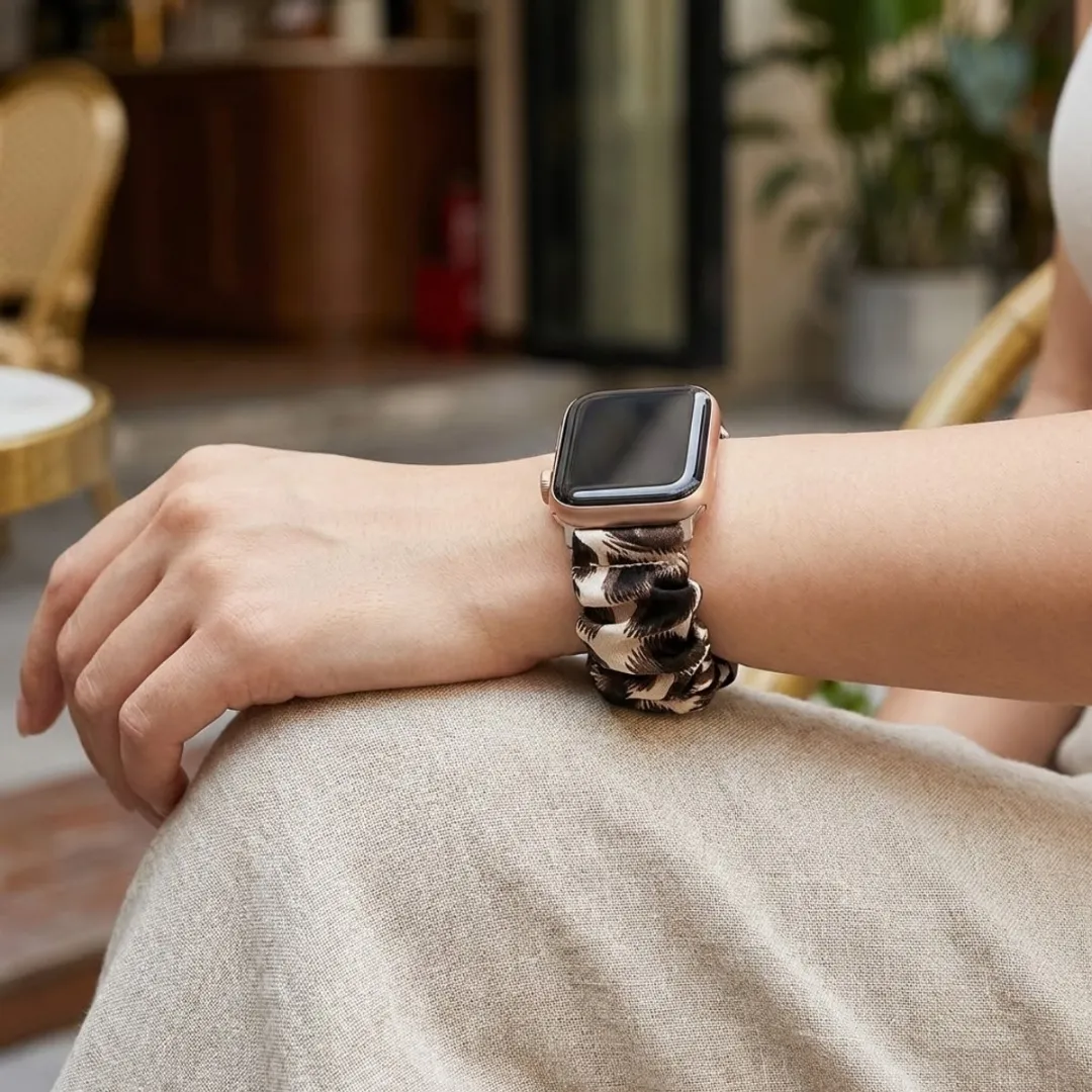 NUVEX Bruin Horlogebandje Apple Watch - One Size - Textiel