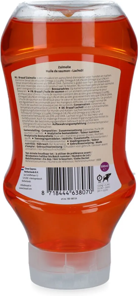 Braaaf Zalmolie 500ml - afbeelding 4 van 4