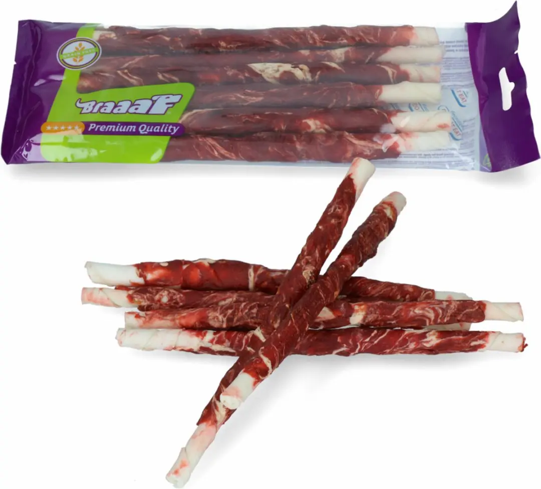 Braaaf Hondensnack Twister Vlees en Vis - 10x 180g - afbeelding 6 van 6
