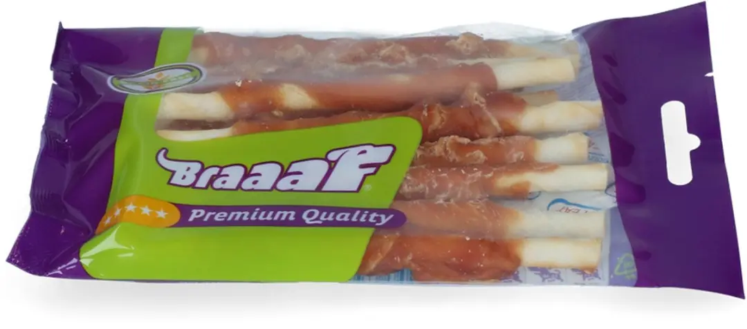 Braaaf Rol Sticks Hondensnack Kip 12cm - 80 gr - afbeelding 2 van 4