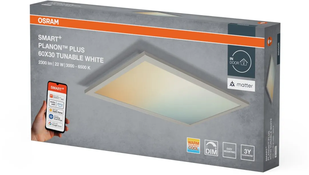 Osram Smart+ Matter Planon Plus LED Paneel 22W 1600lm - afbeelding 6 van 6