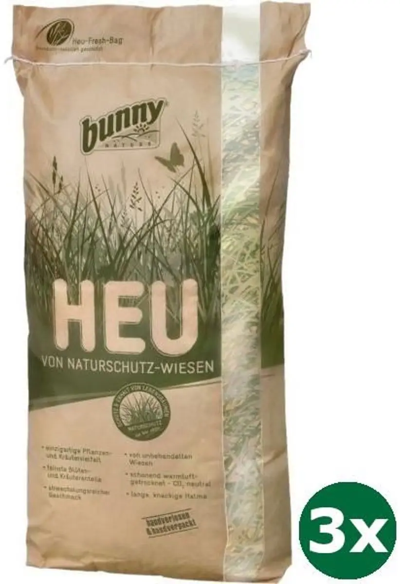 3x600 gr Bunny nature natuurweide hooi