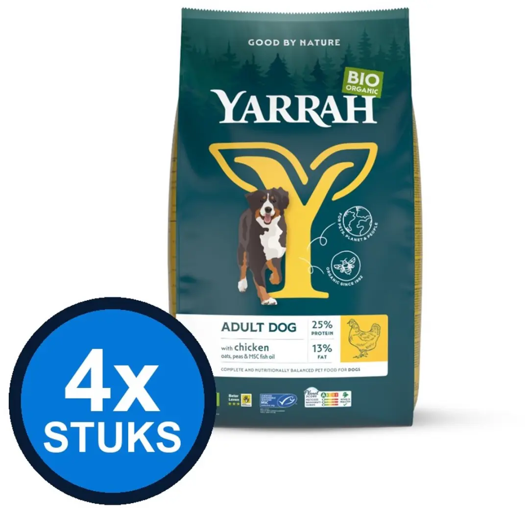 4x Yarrah dog bio dry adult chicken 2kg