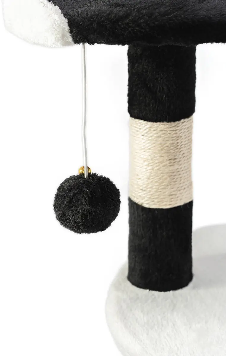 Lionto Krabpaal 112cm - 4 Niveaus - Zwart/Wit - afbeelding 2 van 6