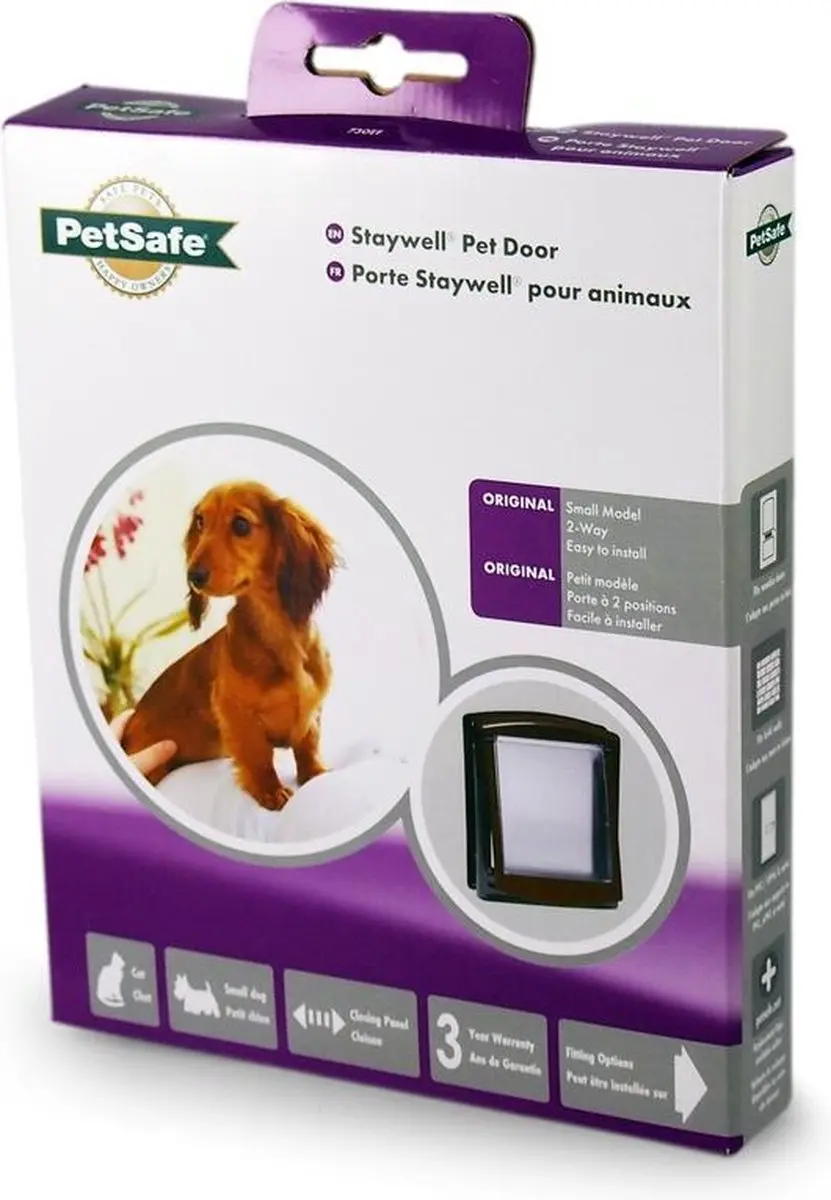 PetSafe Staywell 730 Kattenluik - S - Bruin/Transparant - afbeelding 3 van 6