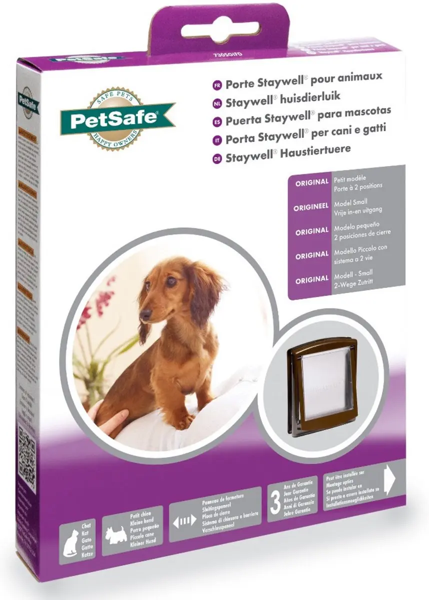 PetSafe Staywell 730 Kattenluik - S - Bruin/Transparant - afbeelding 2 van 6