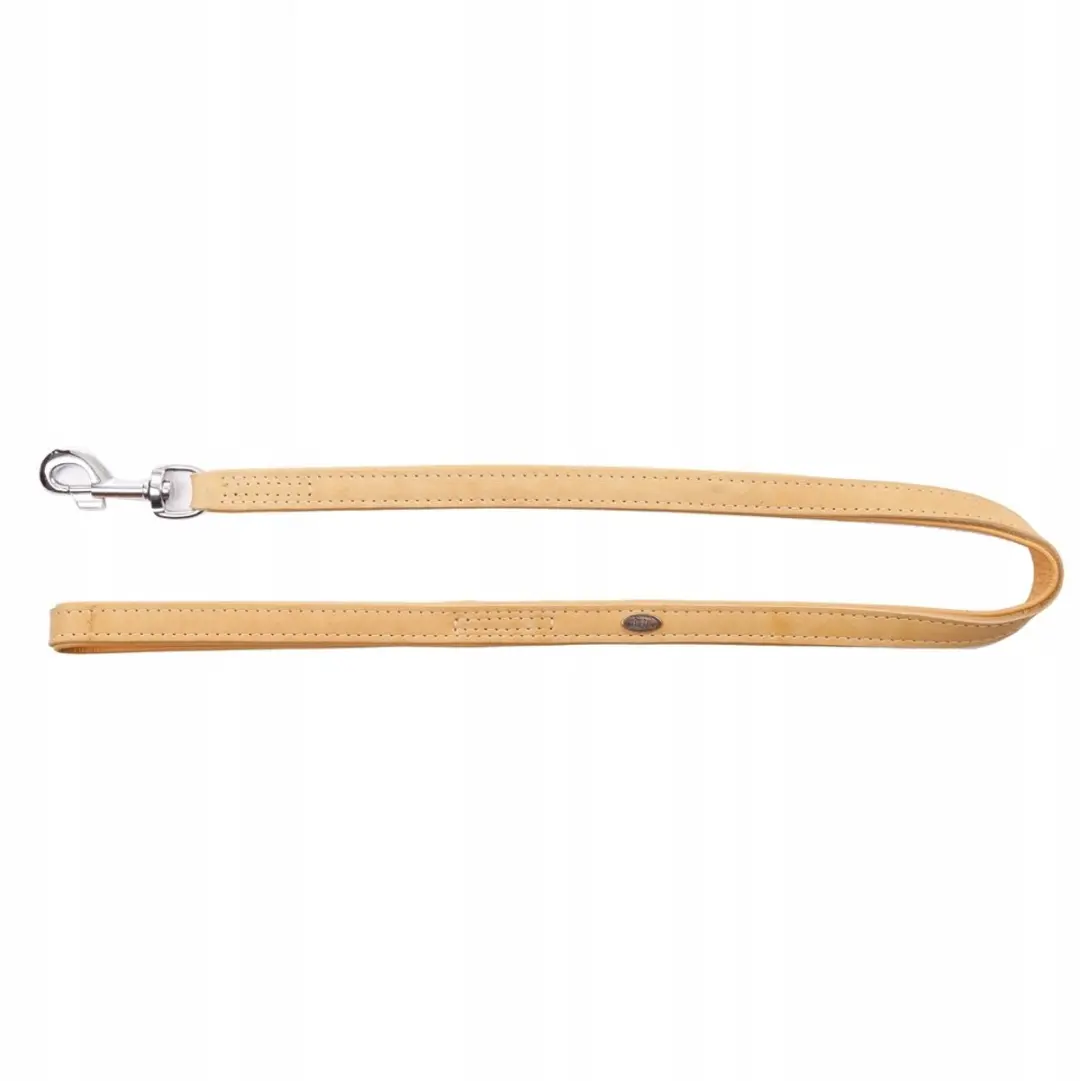 Dingo Exclusieve Leren Hondensnoer 1.3x110cm Natuurlijk