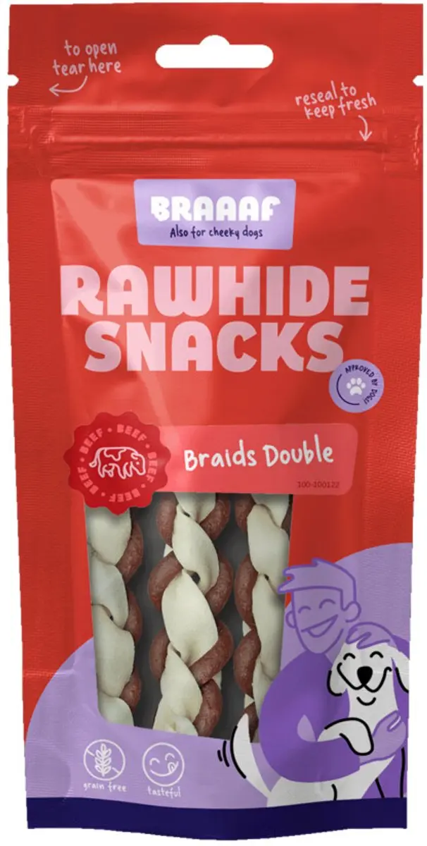Braaaf Hondensnack Twister Double 12cm - 60 gram - afbeelding 5 van 6