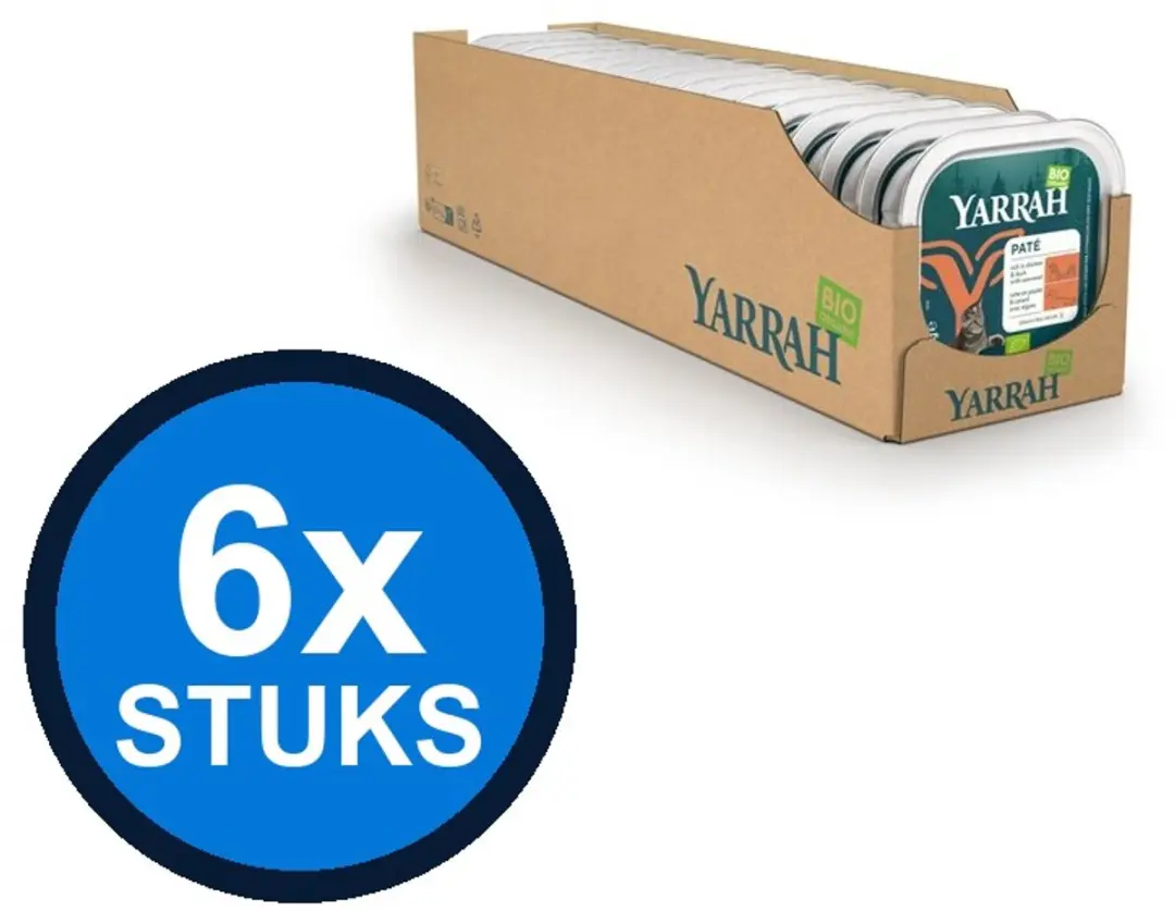 6x Yarrah cat bio alu grainfree paté mix Multipack 8x100gr