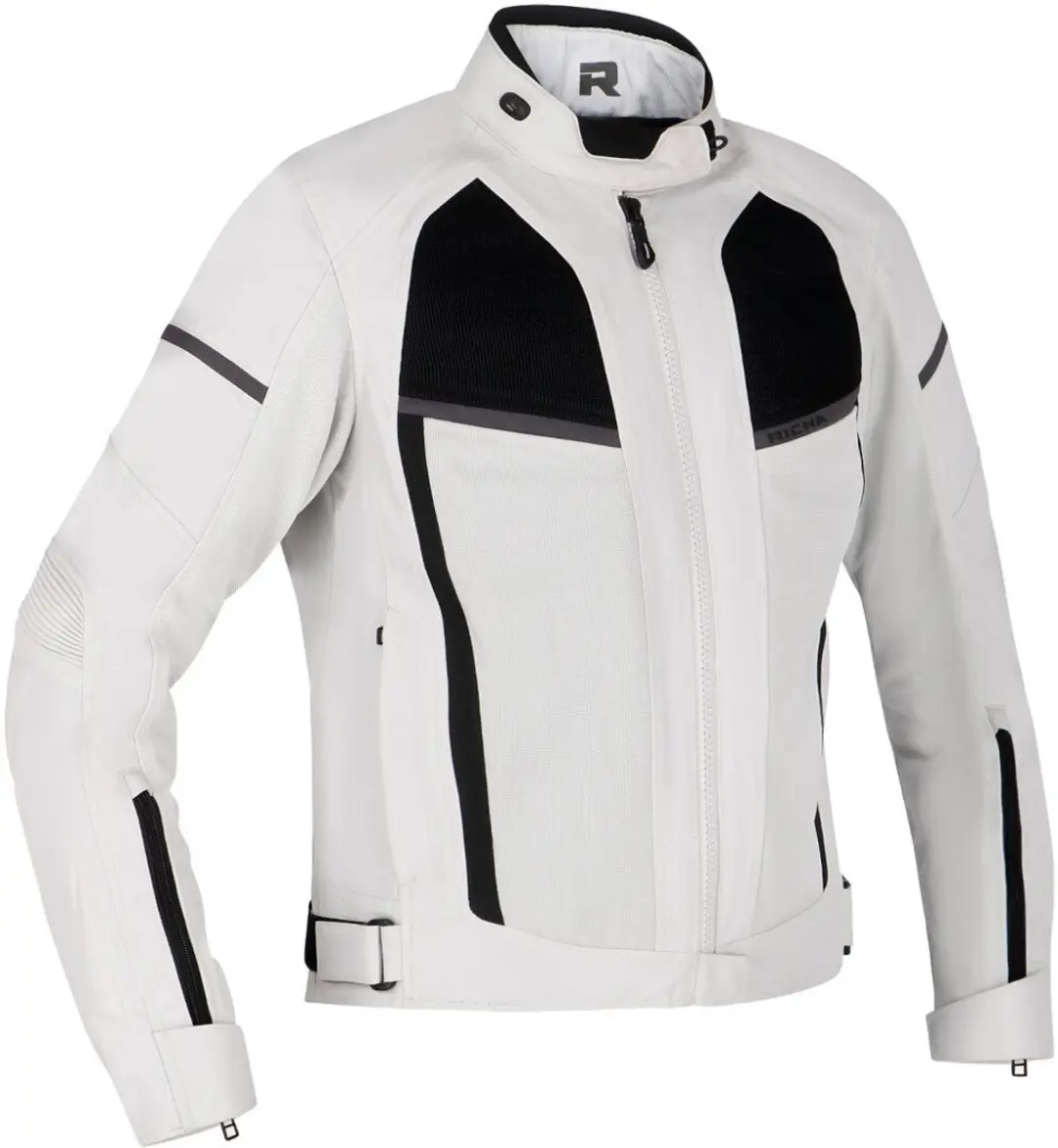 Richa Airstorm WP Dames Zwart Lichtgrijs Textiele Motorjas