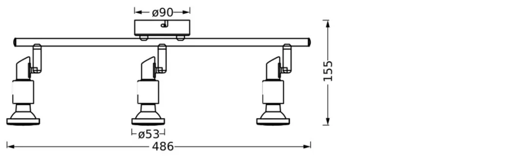 Osram LED Spot GU10 3x3,4W 690lm - Zwart - afbeelding 6 van 6