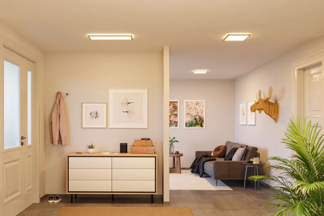 Paulmann Atria Shine LED-paneel 16W 1600lm 3000K Houtlook - IP44