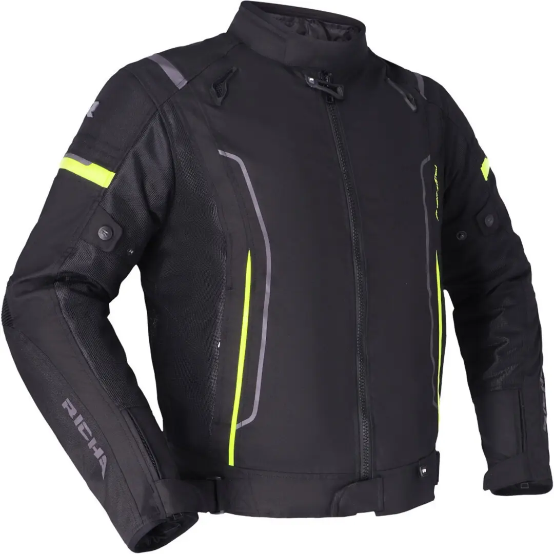 Richa Airstream 3 Zwart Fluo Geel Textiele Motorjas