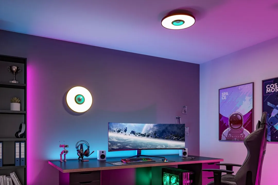 Paulmann Spaceglow Three Wandlamp RGB 1400lm - Zwart mat