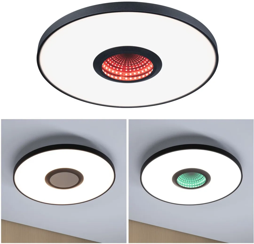Paulmann Spaceglow Three Wandlamp RGB 1400lm - Zwart mat