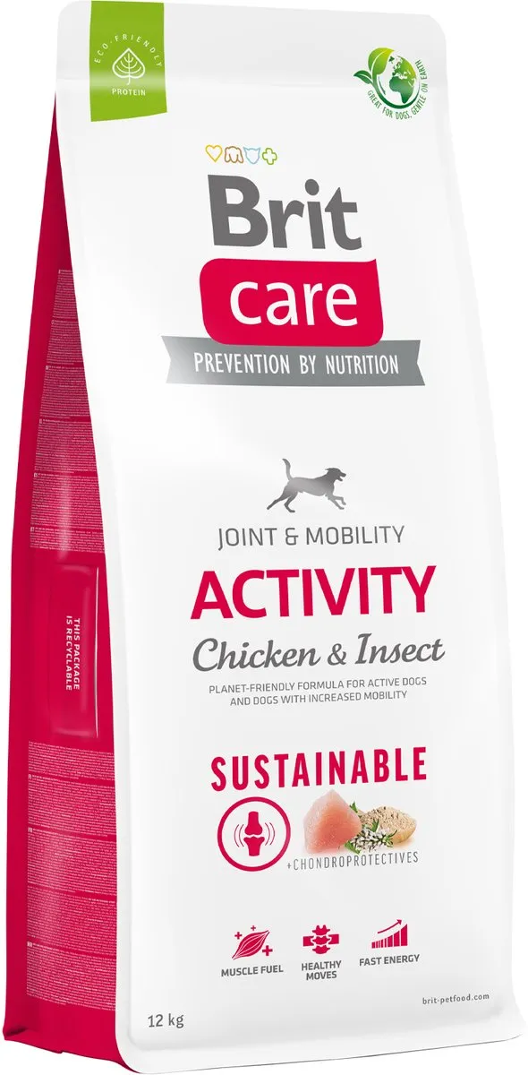 Brit Care Sustainable Activity Hondenvoer 12kg - Kip & Insecten