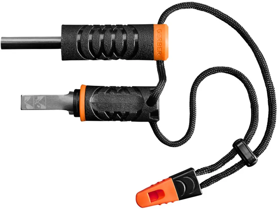 Gerber Fire Starter Vuurstarter met Noodfluitje - Zwart/Oranje - afbeelding 2 van 6