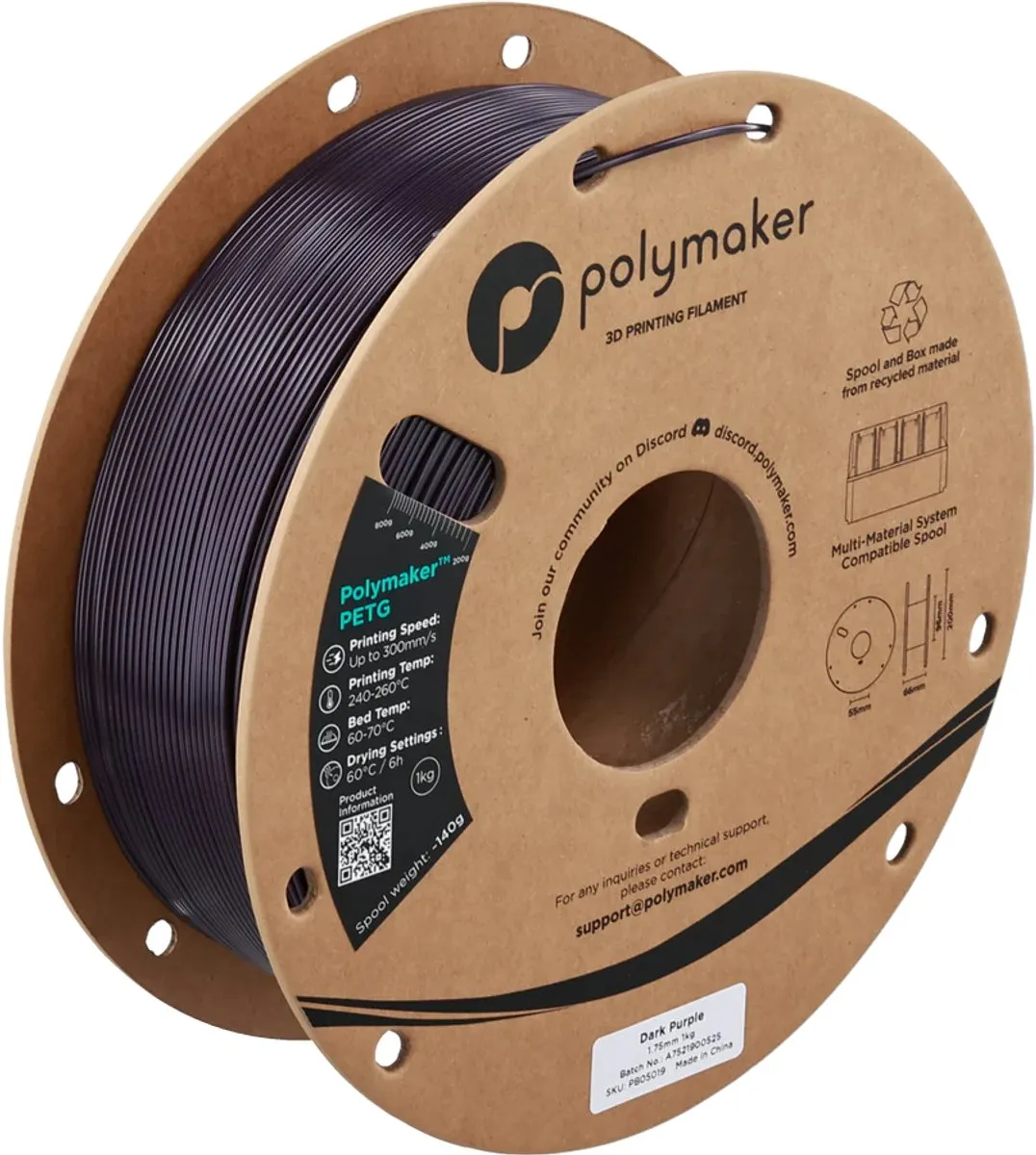 Polymaker PolyLite PETG Filament 1.75mm 1000g
