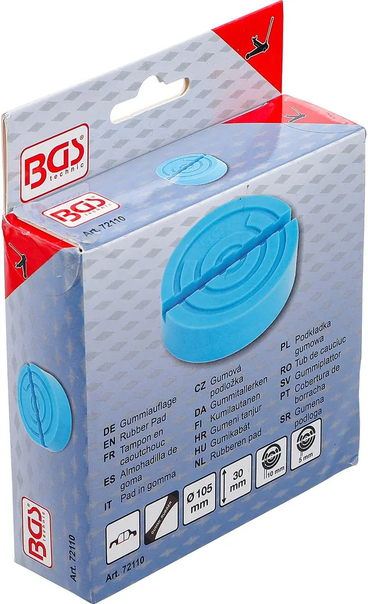 BGS 72110 Rubberen Pad voor Potkrik Ø105mm - Blauw - afbeelding 3 van 5
