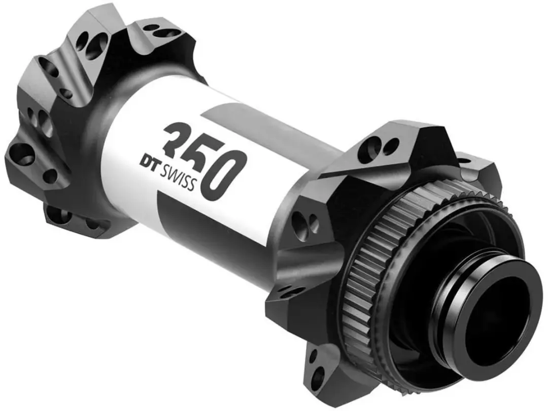 DT Swiss voornaaf 350 Straightpull ATB Disc CL aluminium 28G 100/15mm zwart