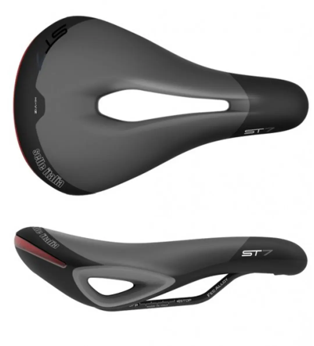 Selle Italia ST7 Vision Superflow Zadel 093L801MEC001 - Zwart - afbeelding 2 van 2