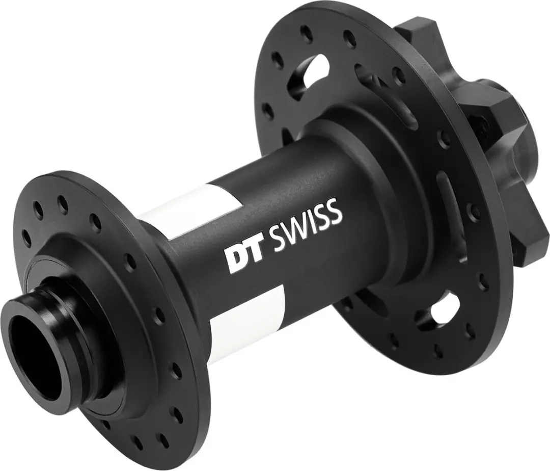 DT Swiss voornaaf 350 ATB Disc IS aluminium 28G 100/15mm zwart