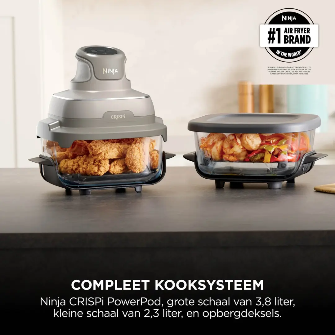 Ninja CRISPi Glazen Airfryer 4-in-1 FN201EUSD2 - 1700W - Beige - afbeelding 6 van 6