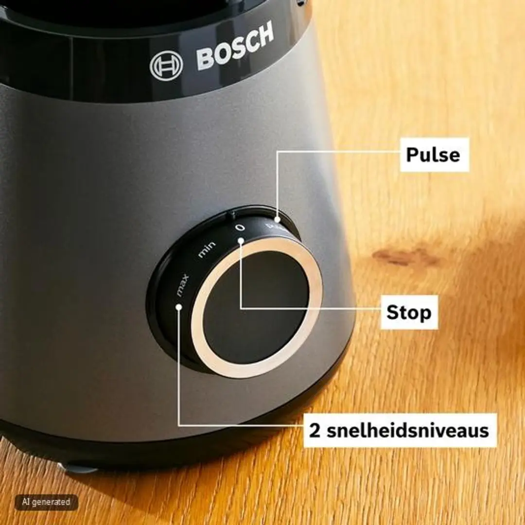 Bosch Serie 4 MMB4151S Blender - 1200W - Zwart - afbeelding 2 van 6
