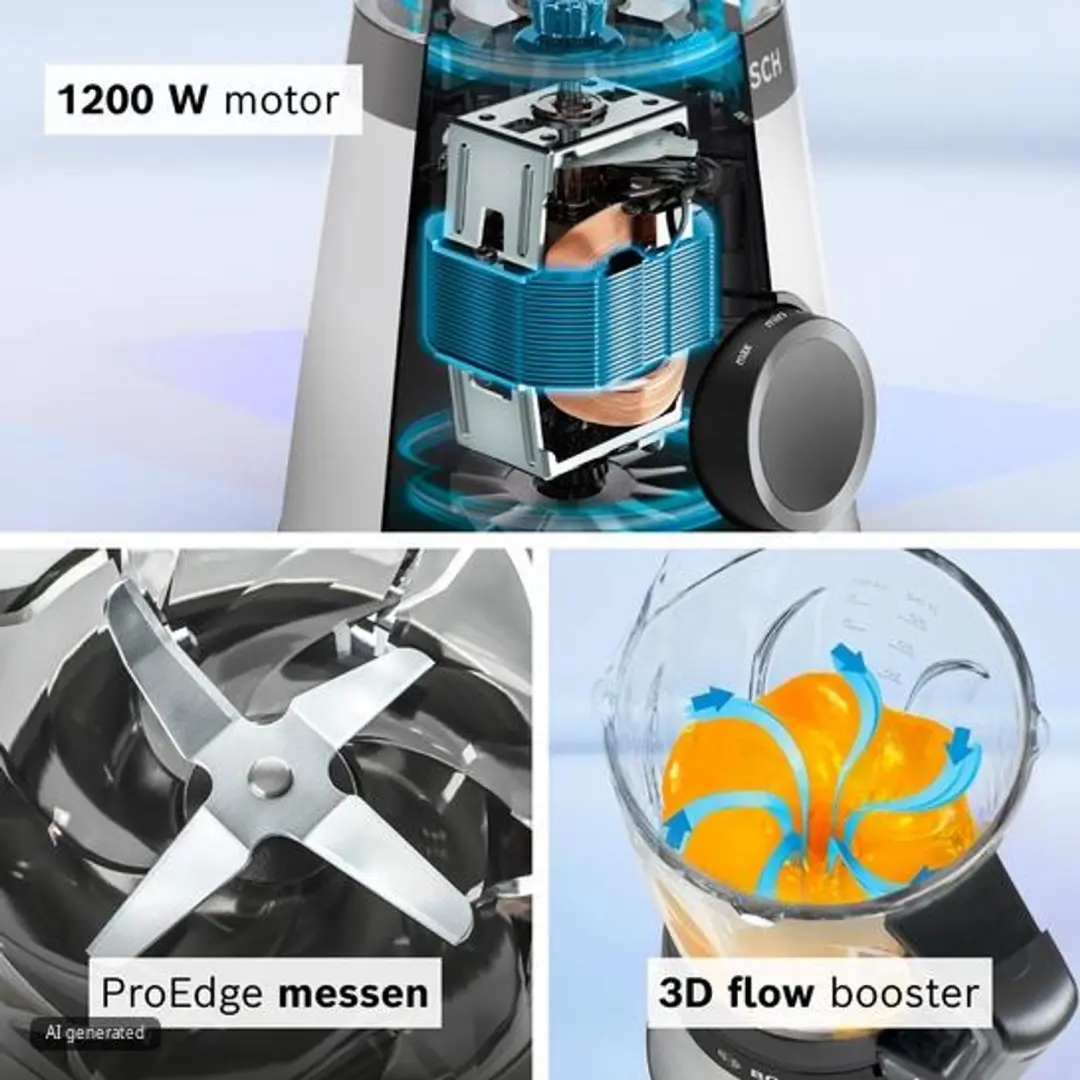 Bosch Serie 4 MMB4151S Blender - 1200W - Zwart - afbeelding 6 van 6